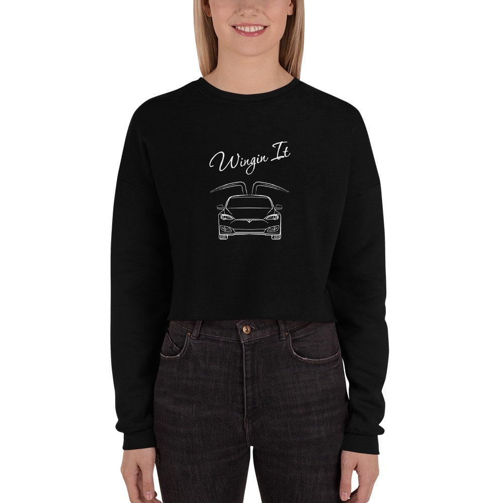 Wingin It Crop Sweatshirt